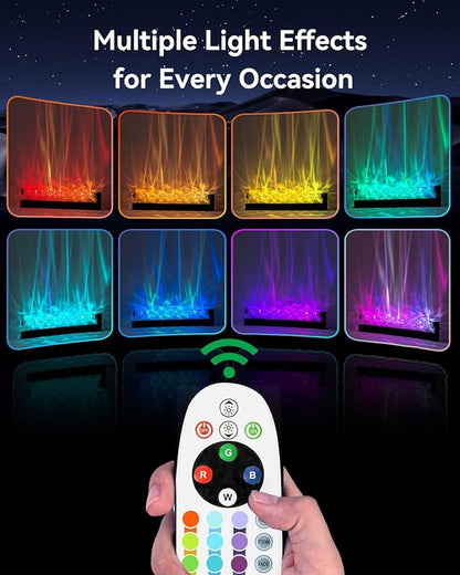 RGB LED Light Bar for Bedroom, Ambient Lighting for Wall, Mood Lighting for Living Room, Gaming Room Decor, Ocean Wave Lamp, Remote Control
