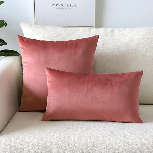 Artscope Luxury Velvet Pillow Covers Super Soft Decorative Square Throw Pillow Covers Case Cushion Covers for Sofa Couch Bedroom Car Decor 20x20 Inch Jam