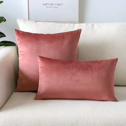 Artscope Luxury Velvet Pillow Covers Super Soft Decorative Square Throw Pillow Covers Case Cushion Covers for Sofa Couch Bedroom Car Decor 16x16 Inch Jam