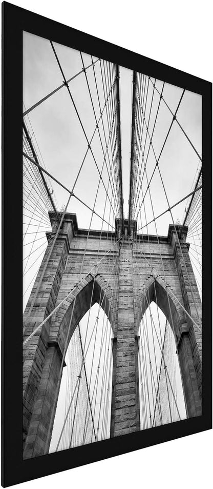 Americanflat 20x30 Poster Frame with Polished Plexiglass - Black Picture Frame - Wide Photo Frames Made of Engineered Wood for Vertical or Horizontal Wall Display - Epic Collection - Black