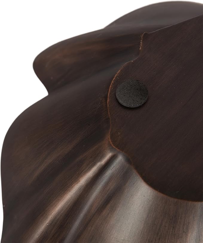 Kate and Laurel Flutte Scalloped Decorative Metal Serving Bowl, 10 x 10 x 3, Bronze, Modern Wavy Fruit Bowl for Kitchen Counter or Use as Tabletop Storage for an Entryway Table