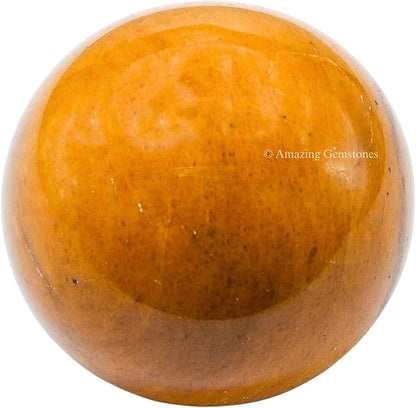 Amazing Gemstone Yellow Jasper Crystal Ball - 1 Inches Crystal Sphere Meditation Balls for Witchcraft and Decorative Balls - Crystals and Healing Stones Beginners Gift (Pack of 1)