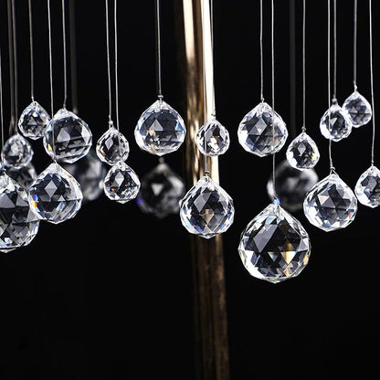 HDCRYSTALGIFTS 48pcs Clear Faceted Crystal Ball Prism 1.2"/30mm Glass Prism Sun Shine Catcher Rainbow Pendants Maker, Hanging Crystals Prisms for Windows Home Decor