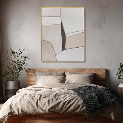 LEVERUP Modern Wall Decorations Abstract Wall Art Canvas Grey Painting Posters for Dining Room Living Room Office 32×40 Inchs Ready To Hang