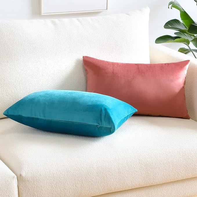 Artscope Luxury Velvet Pillow Covers Super Soft Decorative Square Throw Pillow Covers Case Cushion Covers for Sofa Couch Bedroom Car Decor 18x18 Inch Jam