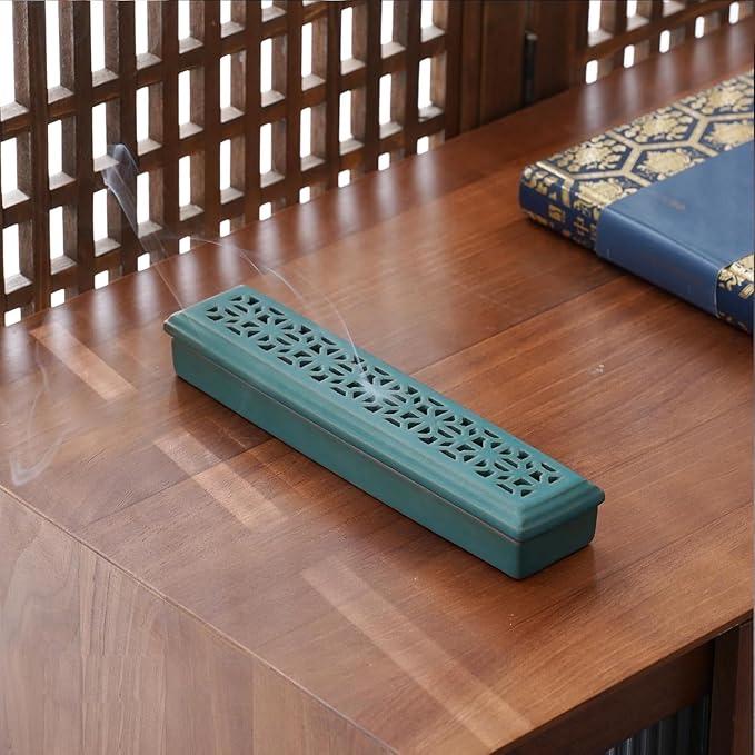 CEREMONY Incense Holder for Sticks，Ceramic Insence-Stick Holder Ash Catcher，Incense Holder Timkburner for Meditation Yoga Spa Room Decor