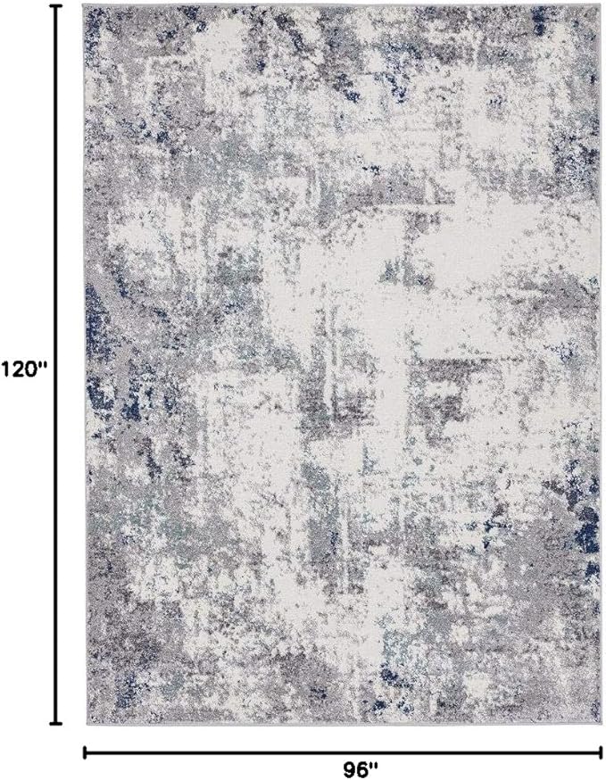 LUXE WEAVERS Hampstead Abstract Area Rug - Medium Pile, Modern Area Rug, Ivory / 8 x 10