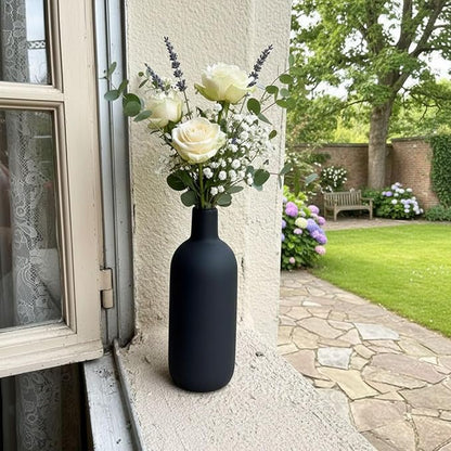 Ceramic Vase Set of 3 - Small Modern Minimalist Ceramic Bud Vases for Home Decor - Boho Aesthetic Flower Vases for Desk, Shelf & Table, Mantle, Bookshelf (Cute & Versatile) (Neutral Mix)