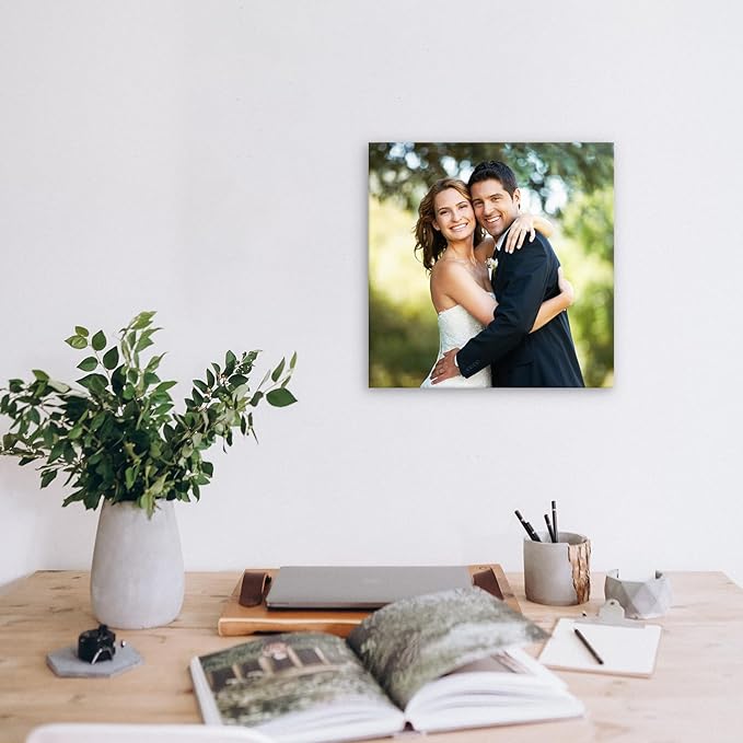 YYYYHPP Canvas Prints with Your Photos, Personalized Photo to Canvas Wall Art,Canvas Printing for Wedding, Family, Baby, Pets, Home Office Decor, Wrapped Frame 12"x12"