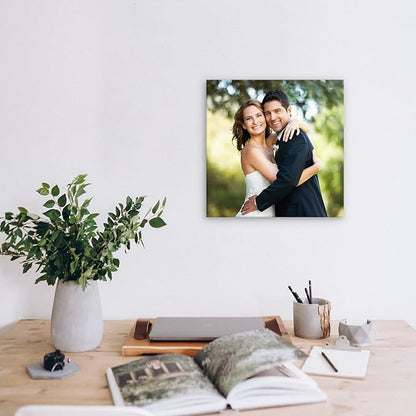 YYYYHPP Canvas Prints with Your Photos, Personalized Photo to Canvas Wall Art,Canvas Printing for Wedding, Family, Baby, Pets, Home Office Decor, Wrapped Frame 12"x12"