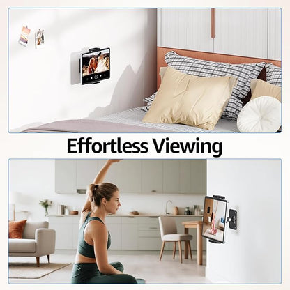 Urmust Universal Tablet Wall Mount Holder, 360° Adjustable, for 4.7-13" Devices, iPad, Galaxy Tab,Sturdy Aluminum Wall Phone Holder, ipad Wall Mount for Home, Office & Public Spaces