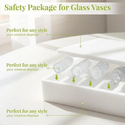 BEAHOT 32 Pack Bud Flower Vase in Bulk,Mini Vintage Glass Clear Vases for Centerpieces,Wedding Decor,Party & Home Decaration,Mother's Day (Clear)