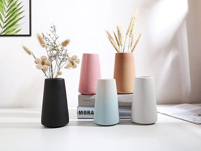 Ceramic Vase, Brown Vase, Modern Minimalist Decor, Farmhouse Vase, Perfect Decorative Vase for Living Room Decor and Various Holiday Vases As Decoration for Others. (Light Brown)