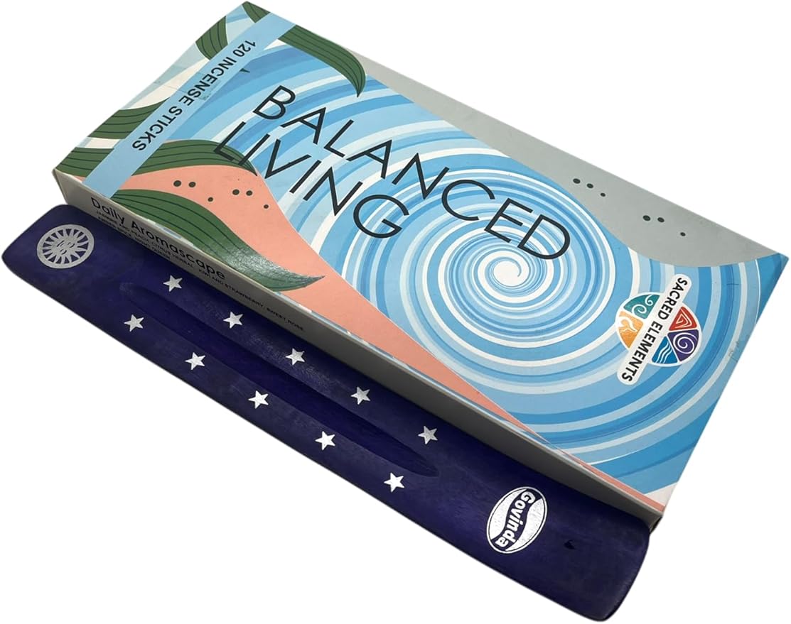 Incense Sticks Variety Pack #-120 Insence-Sticks (6 Incents x 20 Insense) + Incense Stick Holder Bundle with 6 Themed Fragrances (Balanced Living)