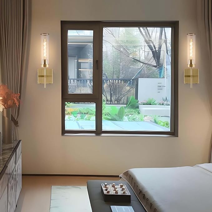 Wall Sconces,Gold Battery Operated Wall Sconce Dimmable Touch 3000K/6000K 2 Color Bulbs 8000mAh Fast Chargin Endurance 100 Hours with Remote Control Wireless Wall Lights for Bedroom Living Room