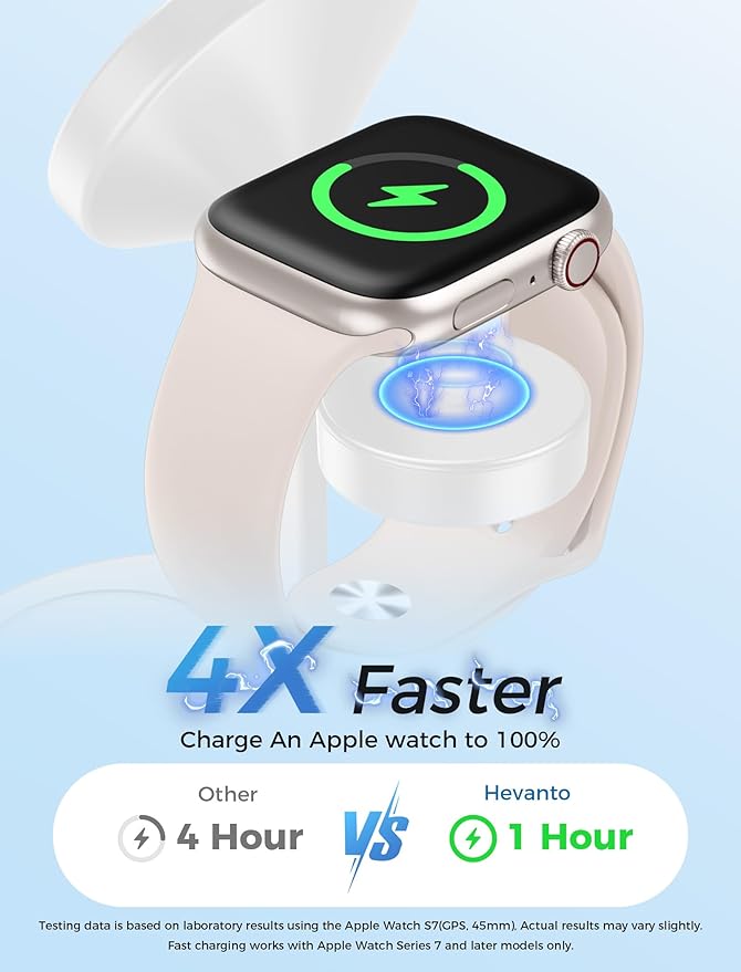 2025 3 in 1 Wireless Charging Station for Apple MagSafe Charger, 15W Fast Magnetic Mag-Safe Charger Stand for iPhone 17 16 15 14 13 12 Apple Watch AirPods, 2 Pack (Adaptor Not Included)