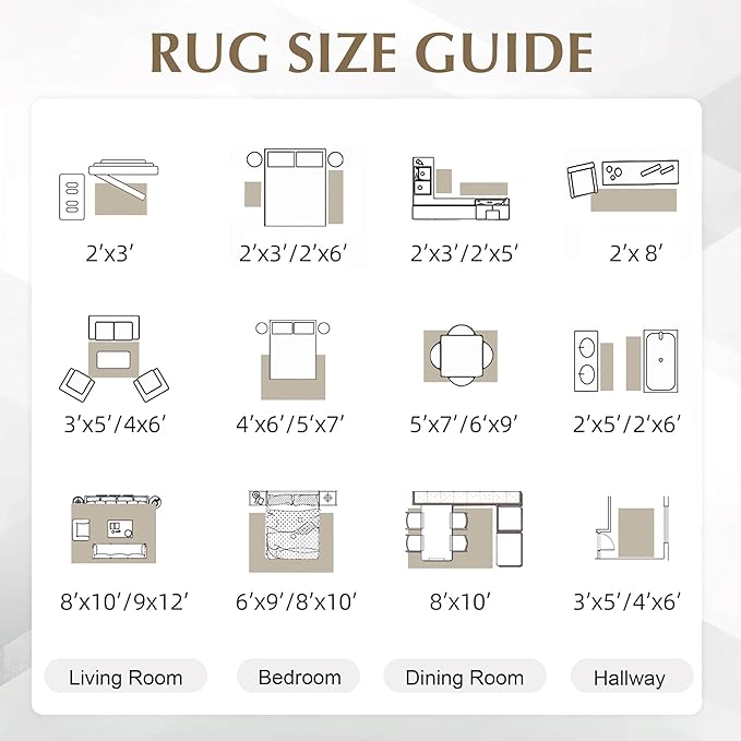 FMFUNCTEX 4x6 Washable Area Rug Brown Beige Abstract Modern Neutral Non Slip Low Pile Indoor Carpet Soft Thin Throw Rug for Entryway Entrance Living Room Bedroom Dining Office Nursery Kitchen Laundry