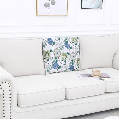 Smiry Printed Couch Cushion Covers, Stretch Soft Couch Covers for Sofa, Washable Non-Slip Sofa Slipcover Furniture Protector for Indoor and Outdoor (Backrest M, Light Green)
