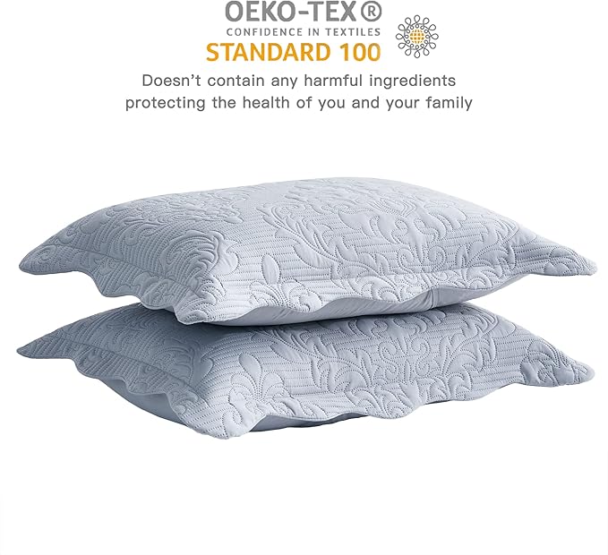 CHIXIN Microfiber King Pillow Shams Set of 2 - Decorative Pillow Covers - Dark Grey - Size (20" x 36")
