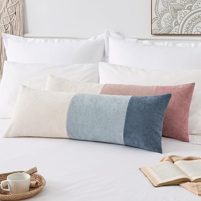 Kevin Textile 14x36 Inch Long Lumbar Cover 1 Pack Valentines Day Patchwork Soft Textured Waterproof Rectangle Cushion Elegant Accent Pillows for Couch Sofa Chair Bed Home Decor Indoor Outdoor Pink
