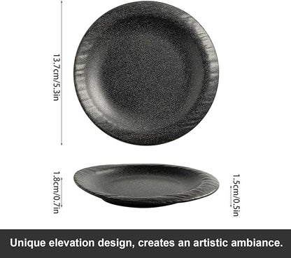 Ring Dish Holder, Jewelry Dishes for Women, Ceramic Trinket Dish Tray, Cute Key Bowl, Decorative Jewelry Plate, Gift for Friends Sister Mom Daughter (black)
