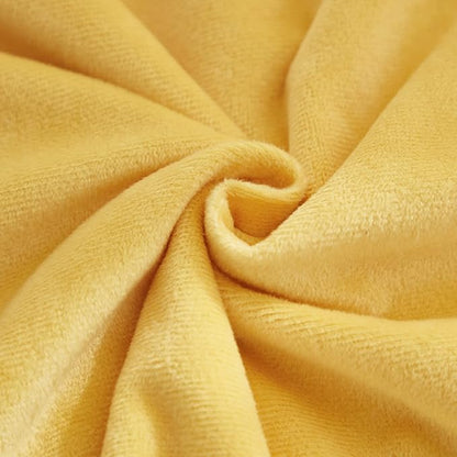 JAUXIO Diamond Pinch Pleated Crystal Velvet Pillowcases 2 Pack Solid Pintuck Throw Cushion Cover for Home Decor Hidden Zipper Closure (Yellow, King)