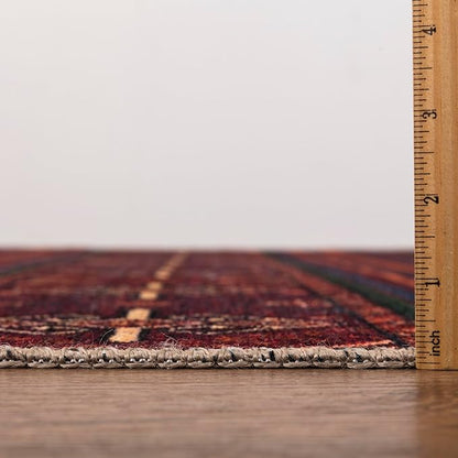 Keen Home Design 5x7 Rug - Machine Washable Area Rug with Non-Slip Backing, Ideal for Living Room, Dining Room, Bedroom - Vintage, Easy Clean, Durable, Low Pile Rug - (5' x 7')