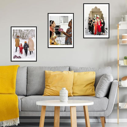 19.7x27.6 Puzzles Frame for 50x70 cm Puzzle Poster Photo Picture, Display 18x24 with Mat or 19.7 x 27.6 without, Wall Hanging 19.7 by 27.6 inch 1000 Pieces Puzzles Frame, 2 Pack, Black