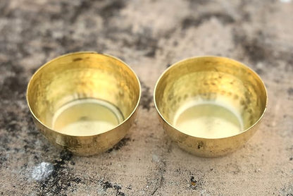 Handmade Hammered Brass Tealight Holder Set of 3 Votive Holders -2.5X1 DH inches Party Decoration