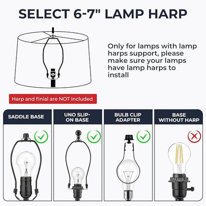 Medium Lamp Shade, ALUCSET Barrel Metal Etching Process Lampshade for Table Lamp and Floor Light, 7x13x7.8 inch, Spider