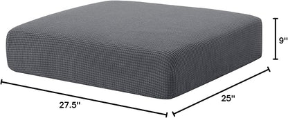 Hokway Couch Cushion Covers Stretch Cushion Covers Sofa Seat Cushion Slipcover Cushion Protector(Light Gray, Small)