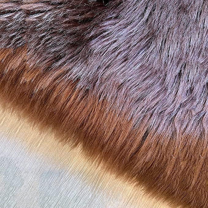 LAMBZY High Pile Super Soft Faux Sheepskin Rug (2'x3') Brown