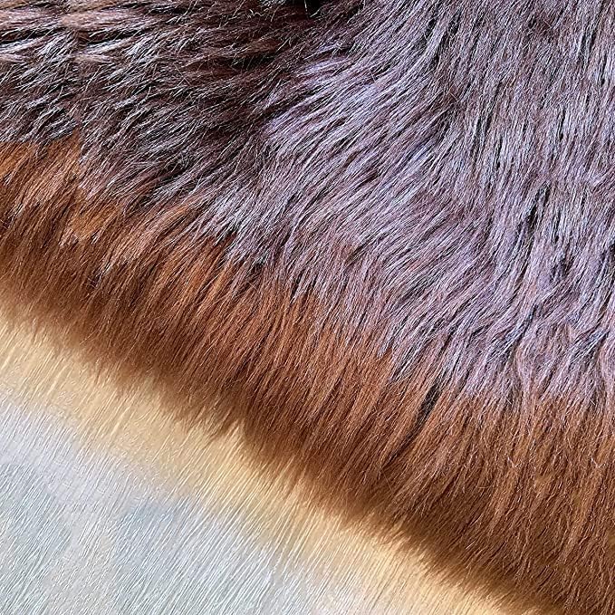 LAMBZY High Pile Super Soft Faux Sheepskin Rug (Brown, 3'x5')