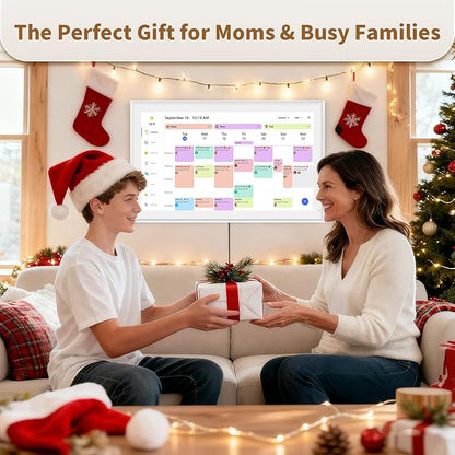 Canupdog Digital Calendar, 21.5 Inch Electronic Calendar Chore Chart & Wall Planner, IPS HD Touchscreen Interactive Display for Family Schedules, Streamline Household Organization, Christmas Gifts for Women Mom