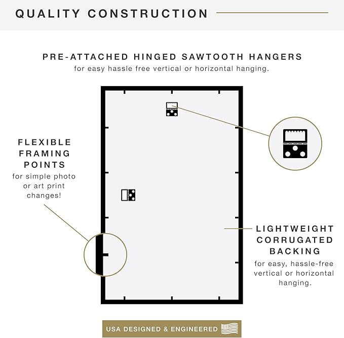 MCS Trendsetter 14x22 Poster Frame Black High-Gloss, Vertical & Horizontal Wall Hanging Large Picture Frame for Photos, Posters & Art Prints (2-Pack)