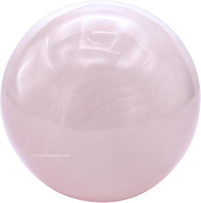 Amazing Gemstone Pink Calcite Crystal Ball with Stand - 1.5 Inches Crystal Sphere Meditation Balls for Witchcraft and Decorative Balls