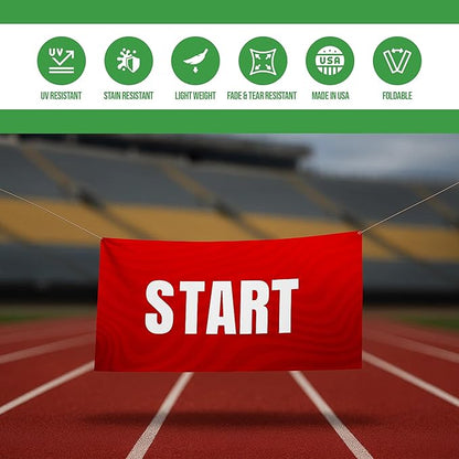Custom Large Banner by BCB Print | Personalized Polyester Wall Hanging Banner for Outdoor Use | Add Your Image, Text, or Logo for Business, Birthdays, Graduations & Events | Made in USA | HD Print.