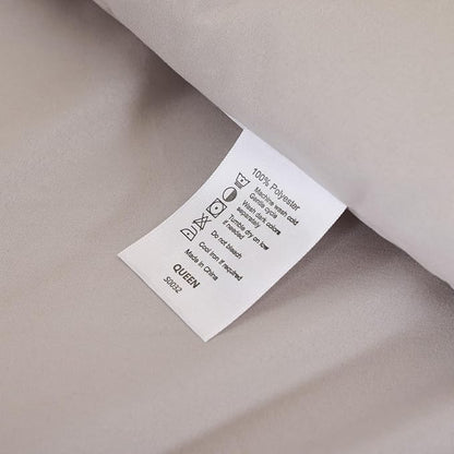 ROSGONIA Comforter Full Size for Girls Boys Teens Linen Grey, 3pcs (1 Gray Comforter & 2 Pillowcases) Lightweight Dorm Bedding Full Size