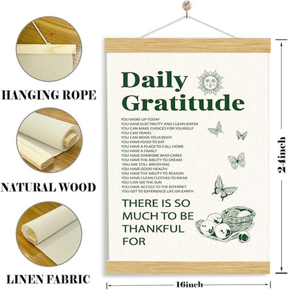 YGSDZY Therapy Canvas Poster, Daily Gratitude Poster, Inspirational Wall Decor Art, Home Decor for Living Room Bedroom, Decoration for Calm Down Corner, Mental Health Wall Art, 11.8 * 15.7
