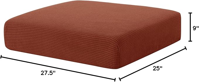 Hokway Couch Cushion Covers Stretch Cushion Covers Sofa Seat Cushion Slipcover Cushion Protector(Brick, Small)