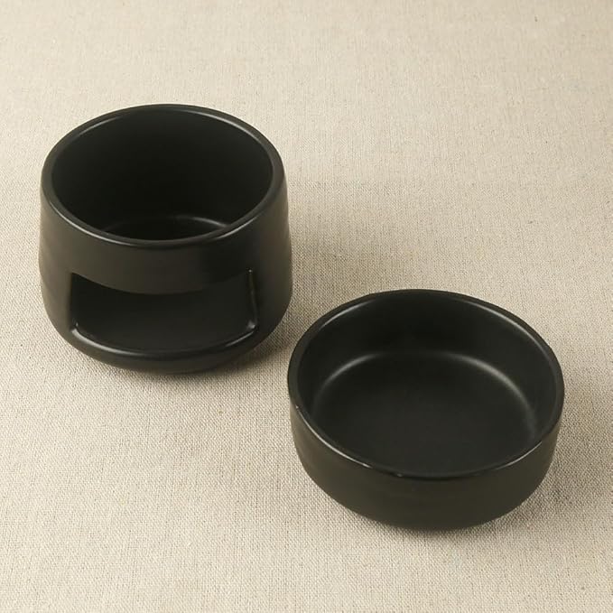 Ceramic Essential Oil Burner Tealight Candle Holder Decorative Aroma Diffuser Separable Yellow