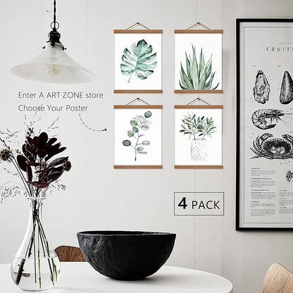 4 Pack Magnetic Picture Frames - 12x16 12x18 12x24 Poster Frame Hanger for Photo Picutre Canvas Artwork Art Print Wall Hanging