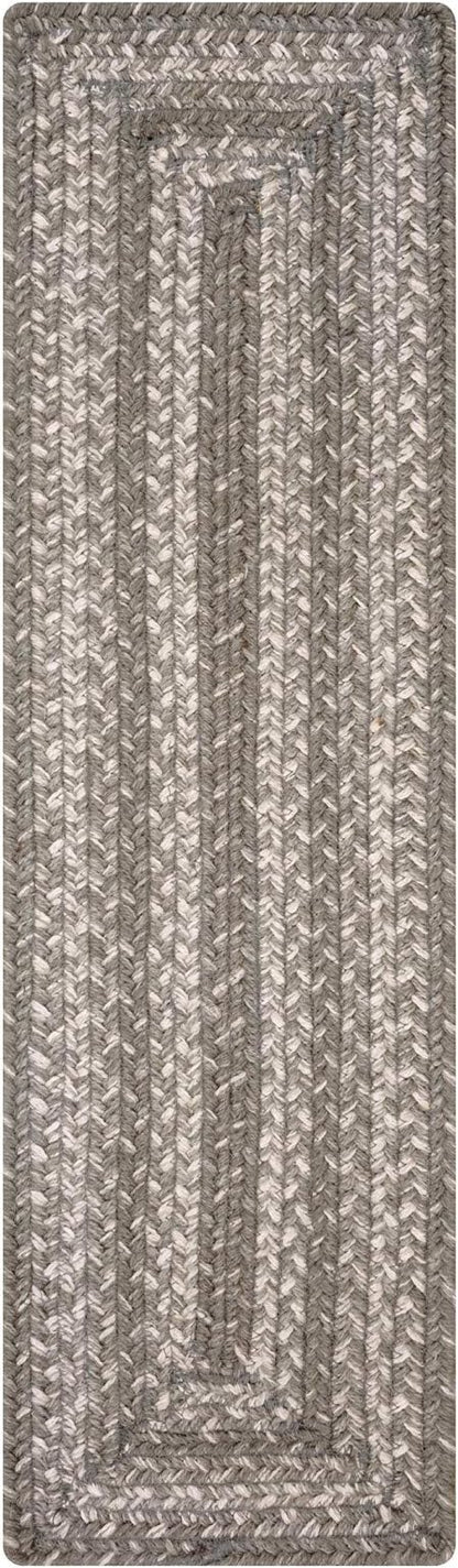 Homespice Grey Cloud Jute Braided Stair Treads for Wooden Steps, Warm Farmhouse Decor, Set of 13, Grey 8x28 Rectangle Rug for Stairs - Easy to Clean, Tightly Stitched and Durable
