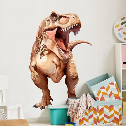 Large Dinosaur Wall Decals, Tyrannosaurus Dino Wall Stickers Vinyl Peel and Stick Wall Decal Self Adhesive Wall Art Sticker for Baby Nursery Kids Room Home Decor (30.7 * 48.8in)