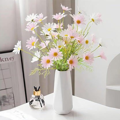 Small White vase,7.5 inch Ceramic Flower Vases Minimalism Style for Modern Table Shelf Centerpiece Home Decor Fit for Housewarming, Weddings, Birthday,Thanksgiving Day,Halloween Christmas
