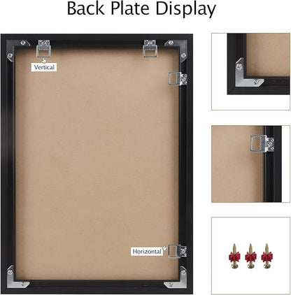 24x36 Snap Frame Black Poster Frames Set of 2 Front-loading Frame Metal Click Frame,Coating Aluminum Profile with High Definition Plexiglass
