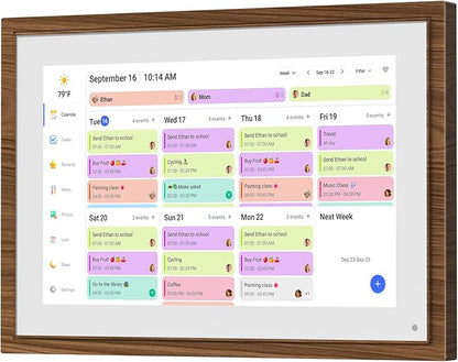 10.1 Inch Digital Calendar Chore Chart with Touchscreen - Full HD Interactive Display, Wall & Desk Mountable Family Planner, to-Do List & Meal Planner, Digital Picture Frame Gifts for Women Mom
