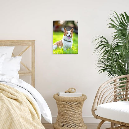 YYYYHPP Canvas Prints with Your Photos, Personalized Photo to Canvas Wall Art,Canvas Printing for Wedding, Family, Baby, Pets, Home Office Decor, Wrapped Frame 12"x16"