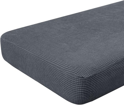 Hokway Large Couch Cushion Covers Stretch Cushion Covers Sofa Seat Cushion Slipcover Protector(Gray, Large)