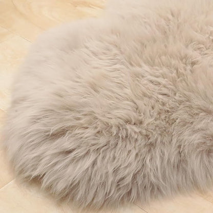 Woolous Sheepskin Rug 4x6 ft - Large Genuine New Zealand Lambskin Wool Quad Pelt Sheep Skin Fur Throw Area Rug for Nursery, Bedroom, and Living Room Decor (Linen)
